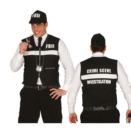 Gilet FBI con cappello - Tg L 52/54