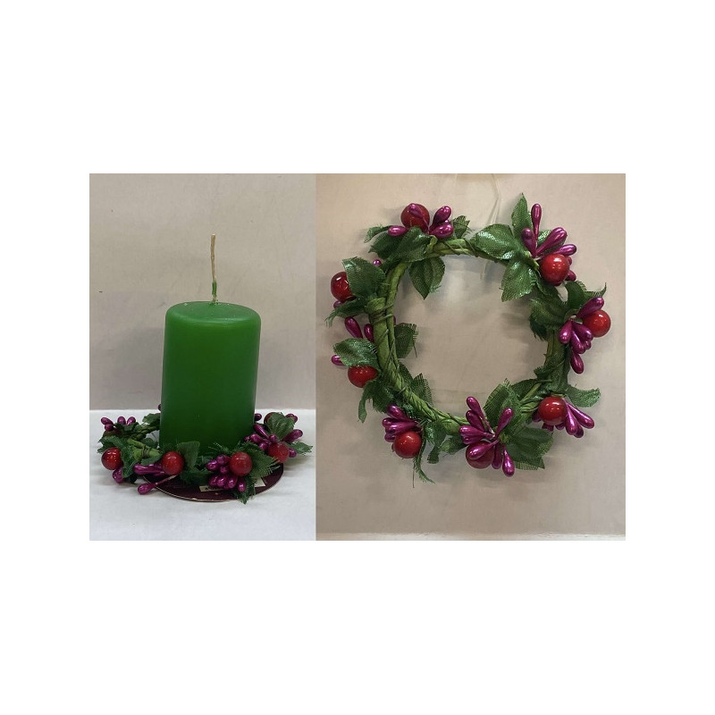 Girocandela con bacche 7,5 cm