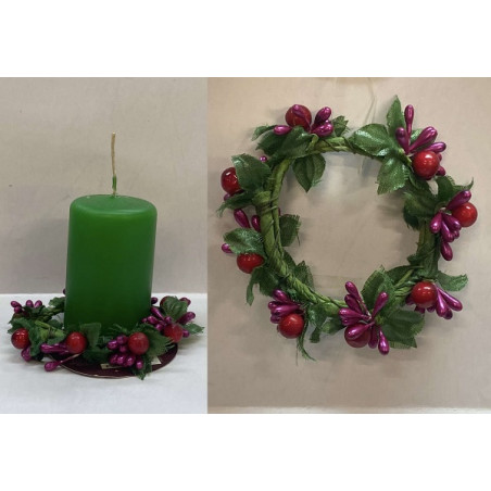 Girocandela con bacche 7,5 cm
