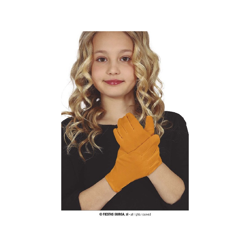 Guanti Arancioni Corti Bambino 17 cm