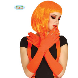 Guanti Arancioni Cotone Lunghi 45 cm