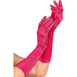 Guanti Fuxia Satin Lunghi 37 cm