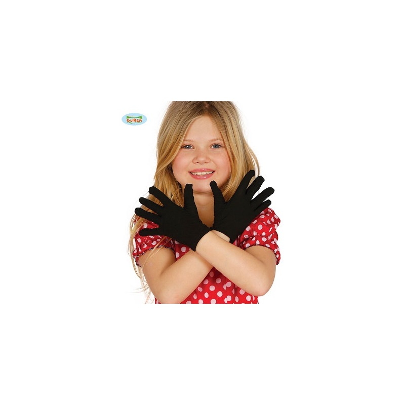 Guanti Neri Corti Bambino 22 cm