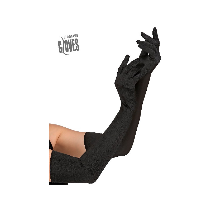 Guanti Neri Lycra Lunghi 60 cm