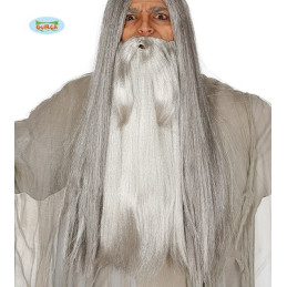 Barba Grigia Liscia Lunga