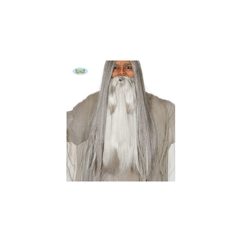 Barba Grigia Liscia Lunga