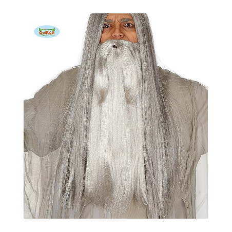 Barba Grigia Liscia Lunga