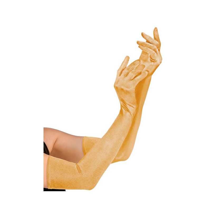 Guanti Oro Satin Lunghi 60 cm