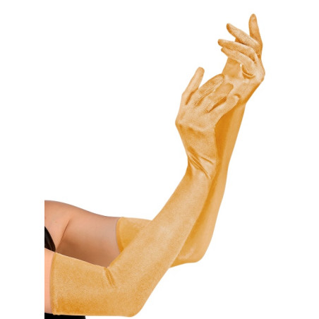 Guanti Oro Satin Lunghi 60 cm