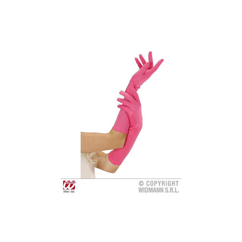 Guanti Rosa Cotone Lunghi 42 cm
