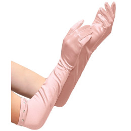 Guanti Rosa Satin Bambina
