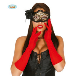 Guanti Rossi Cotone Lunghi 45 cm