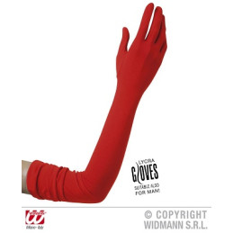 Guanti Rossi Lycra Lunghi 60 cm
