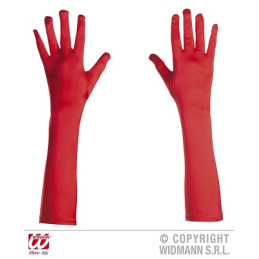 Guanti Rossi Satin Lunghi 43 cm