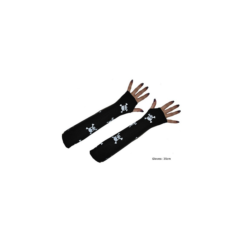 Guanti Teschio s/dita 35 cm