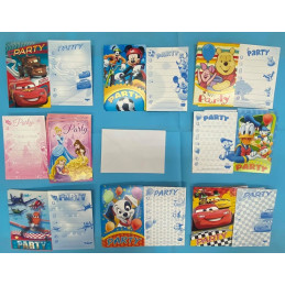 Inviti Festa Compleanno Disney con busta (cf. 5 pz)