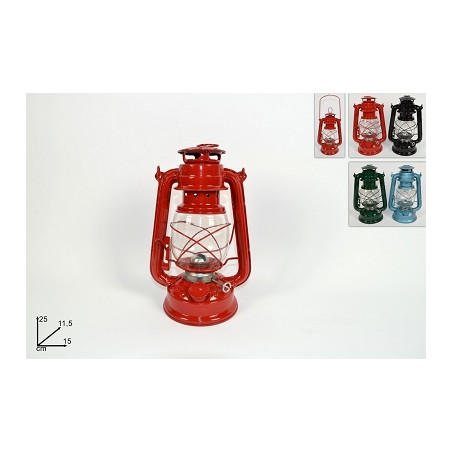 Lampada a Petrolio grande 25 cm - 4 col ass
