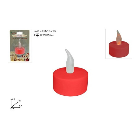 Lumino Fiamma Rosso a batteria