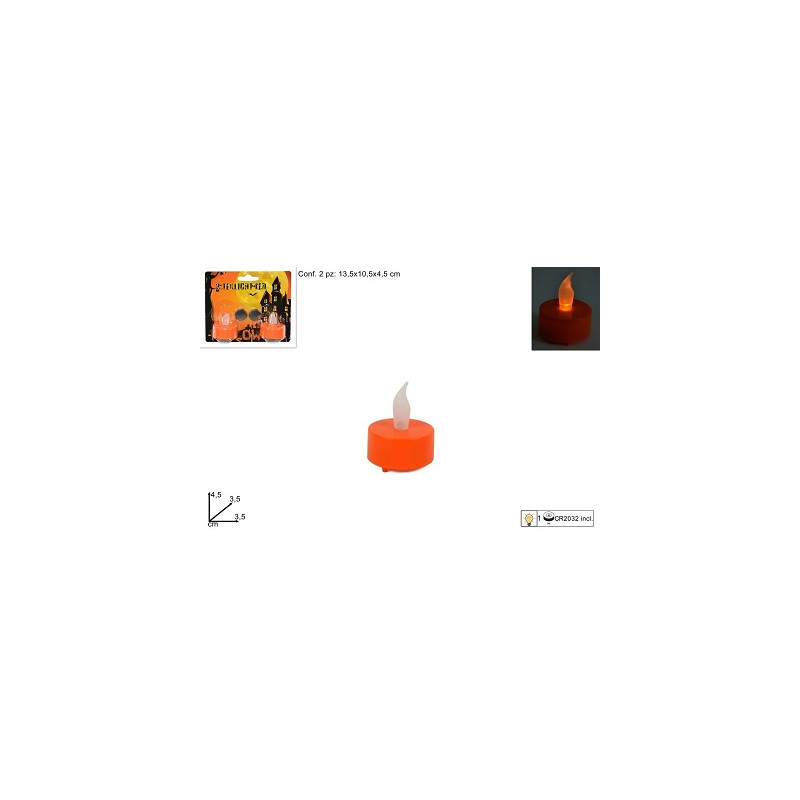 Lumino Led Arancione a batteria (cf. 2 pz)