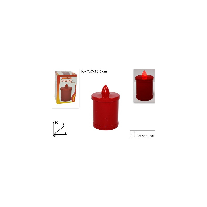 Lumino Rosso a batteria