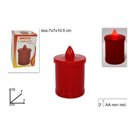 Lumino Rosso a batteria