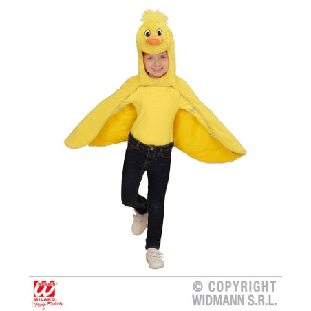 Mantellina PULCINO in peluche - 2/5 anni