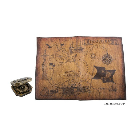 Mappa Tesoro Pirata con bussola