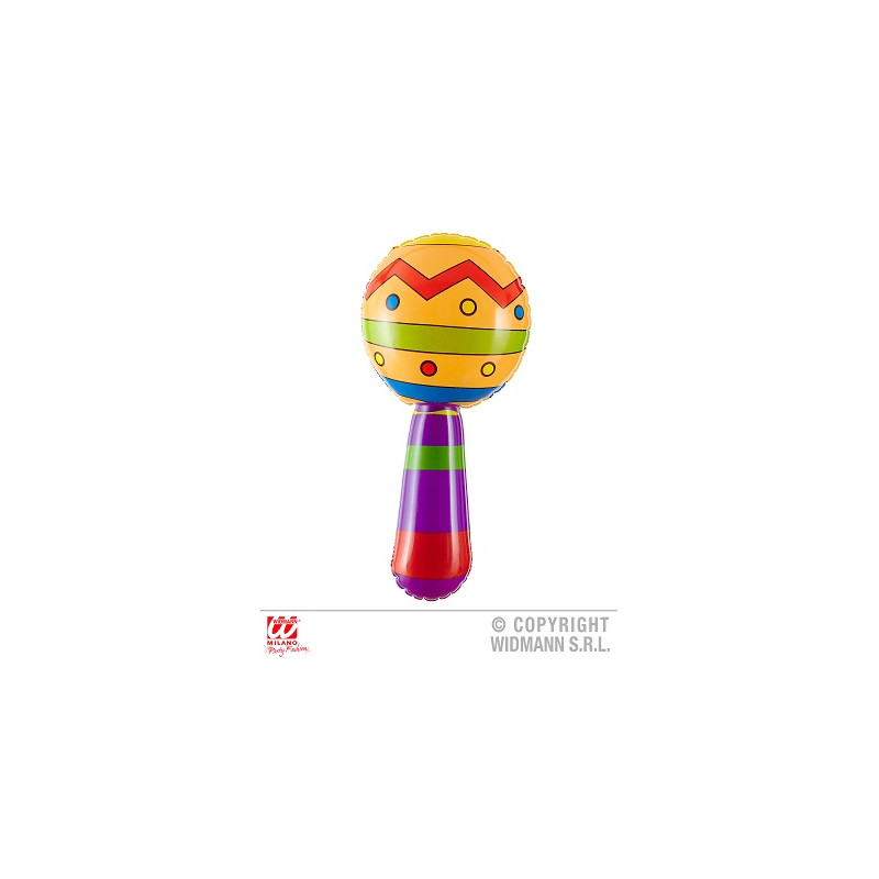 Maracas Gonfiabile con campanellina 20 cm