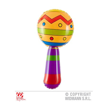 Maracas Gonfiabile con campanellina 20 cm