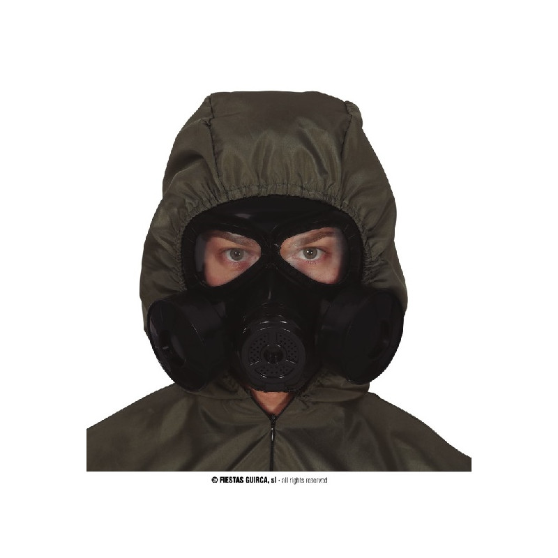 Maschera Antigas Nera in pvc