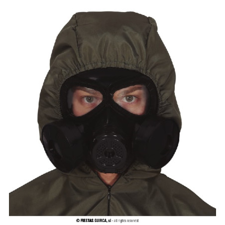 Maschera Antigas Nera in pvc