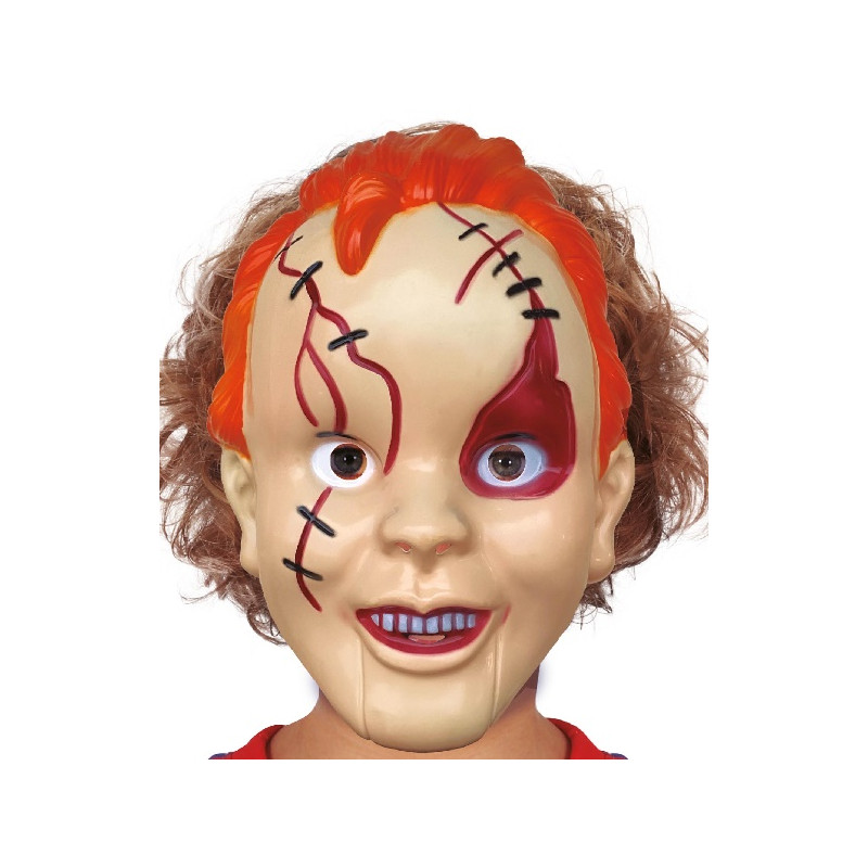Maschera Bambola Assassina Chucky Bambino in plastica