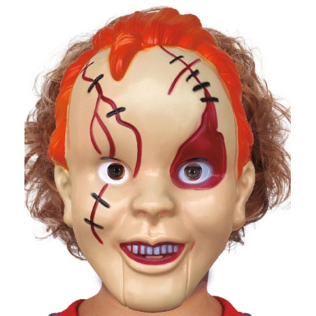 Maschera Bambola Assassina Chucky Bambino in plastica