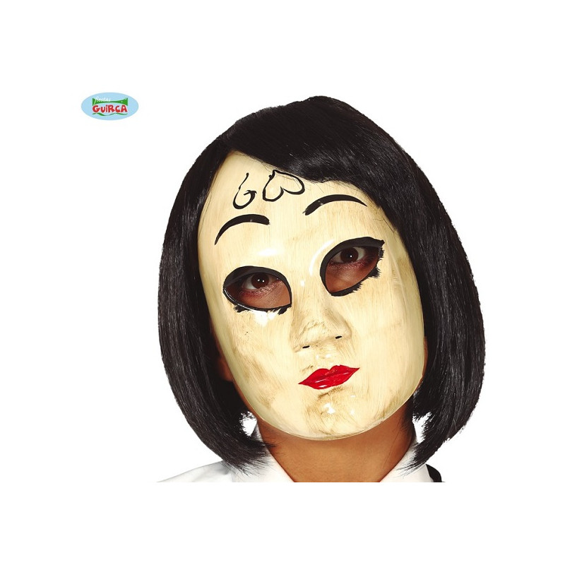 Maschera Donna Bianca con Cuore in pvc