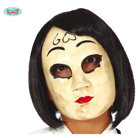 Maschera Donna Bianca con Cuore in pvc
