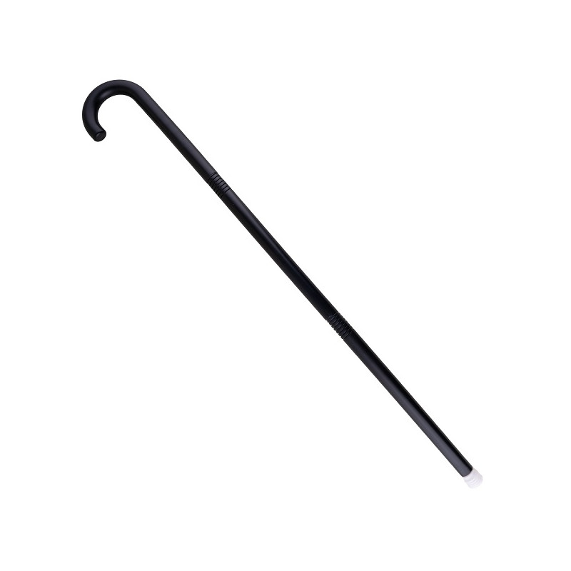 Bastone Curvo Nero in plastica (smontabile) 90 cm