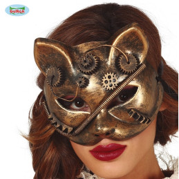 Maschera Gatto Steampunk in pvc
