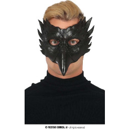 Maschera Gufo Nero in schiuma di lattice