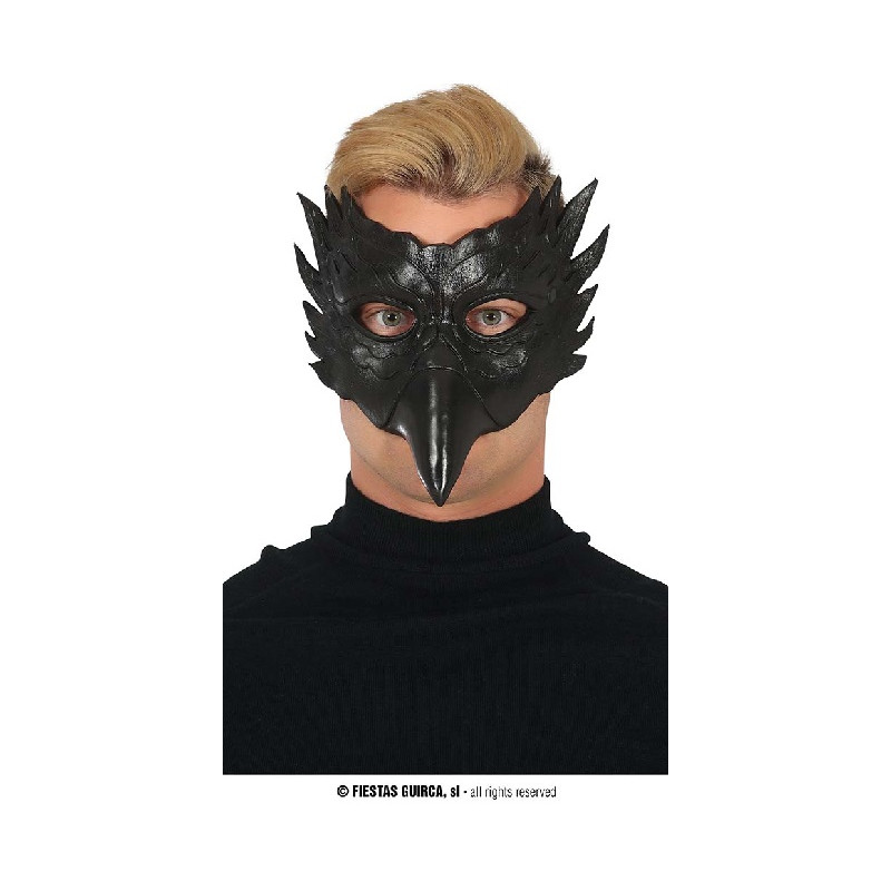 Maschera Gufo Nero in schiuma di lattice