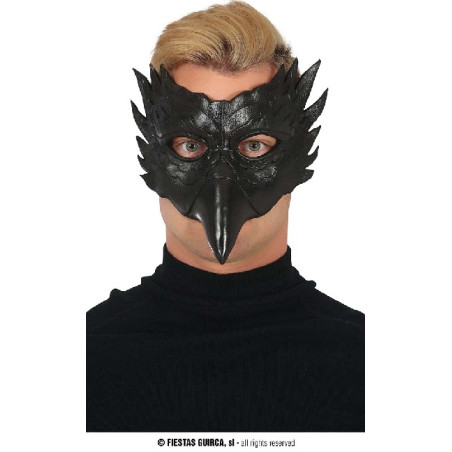 Maschera Gufo Nero in schiuma di lattice