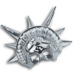 Maschera Statua Liberta' Argento