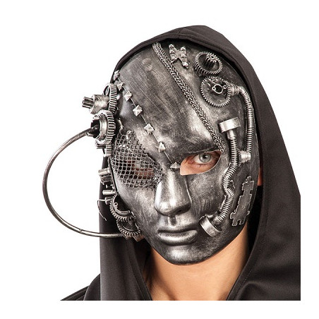Maschera Steampunk Argento