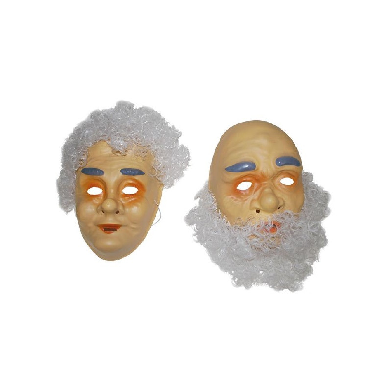 Maschera Vecchi con capelli mod ass
