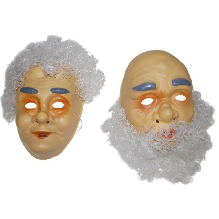 Maschera Vecchi con capelli mod ass