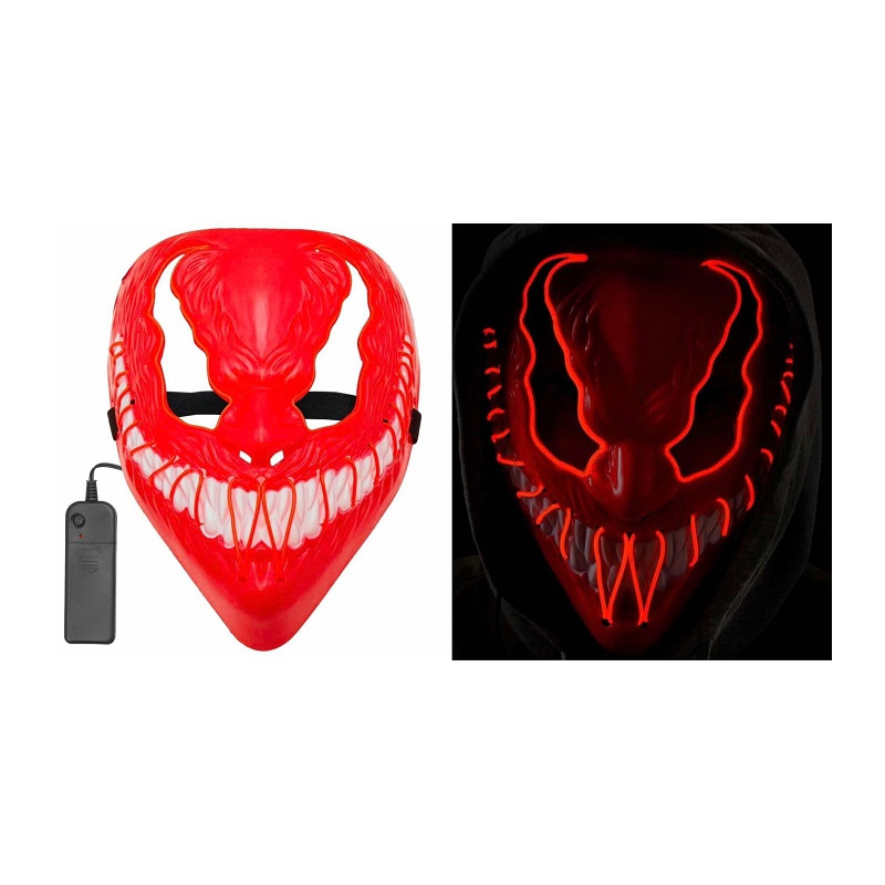Maschera Venom luminosa a batteria