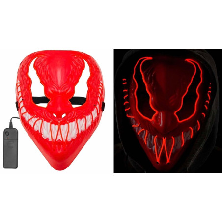 Maschera Venom luminosa a batteria
