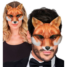 Maschera Volpe Mezzo Viso in Tessuto
