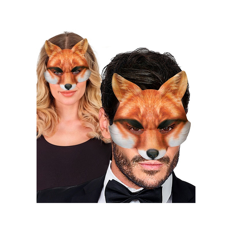 Maschera Volpe Mezzo Viso in Tessuto