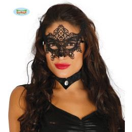 Mascherina Nera in merletto