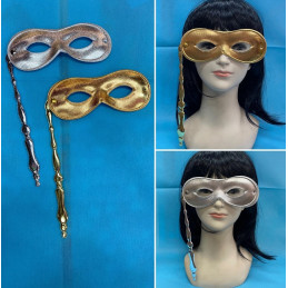 Mascherina Oro e Argento con asta